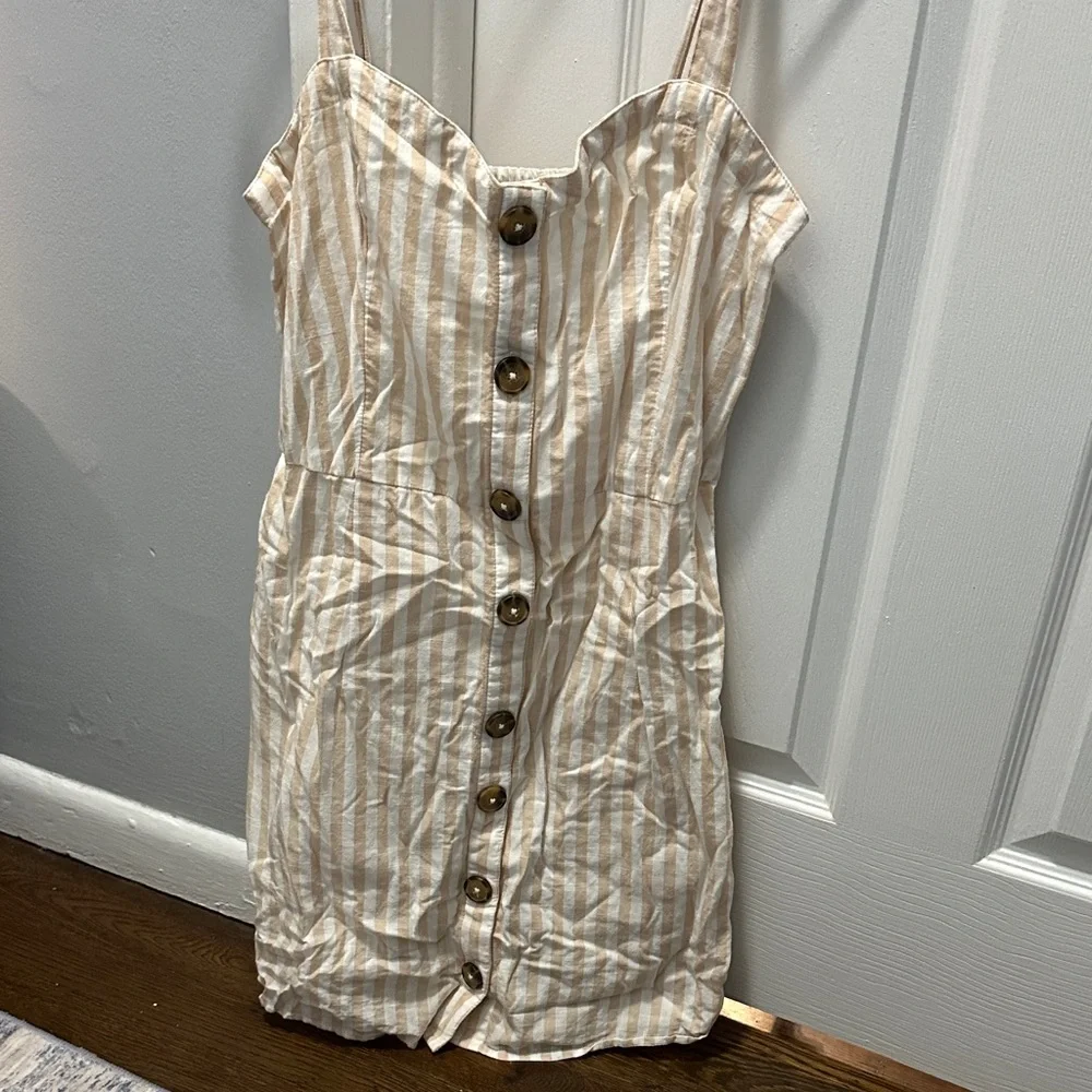 Striped Button-Down Dress - Picture 1 of 3